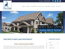 Tablet Screenshot of deerlakesapartments.com